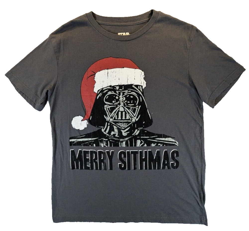 Star Wars Shirt Mens Medium Darth Vader Tee Christmas Mad Engine Black T-Shirt